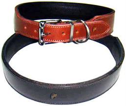 Bridle Leather Soft Lined Dog Collar Art 05280